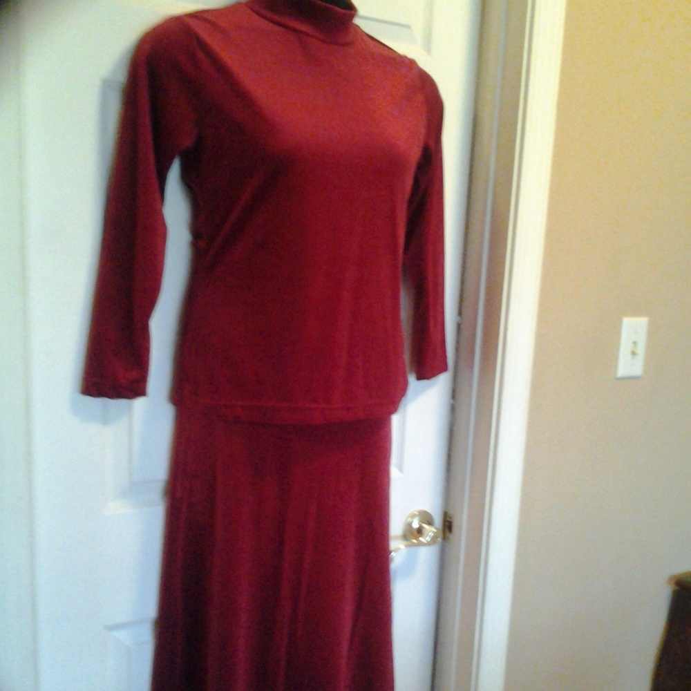 Red skirt and top